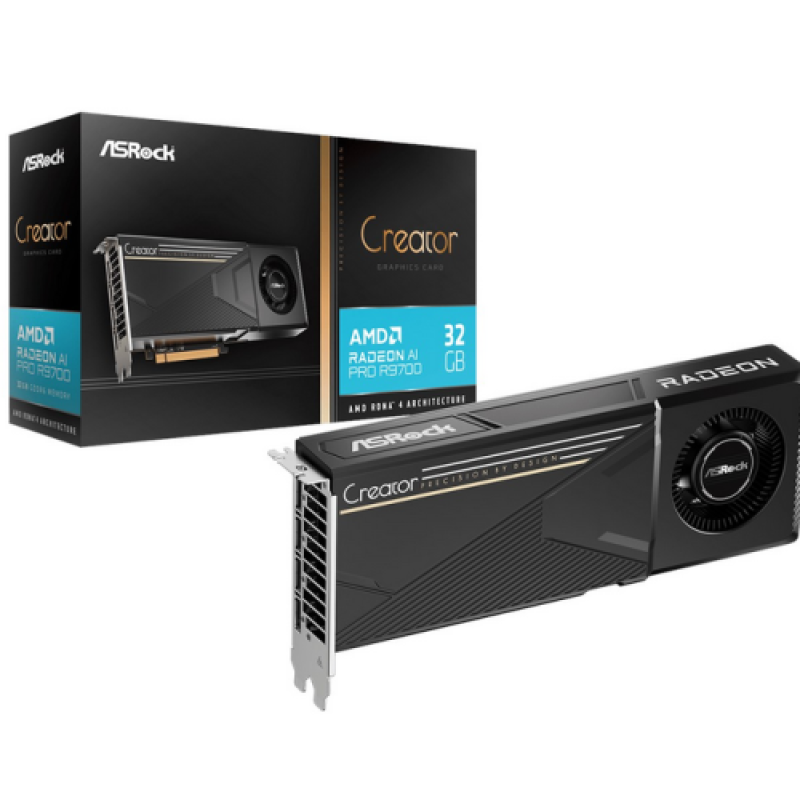 5bd621988100bb21d50e931809aab786.png Placa video ASRock Radeon AI PRO R9700, 32GB GDDR6, PCI - imagine 1