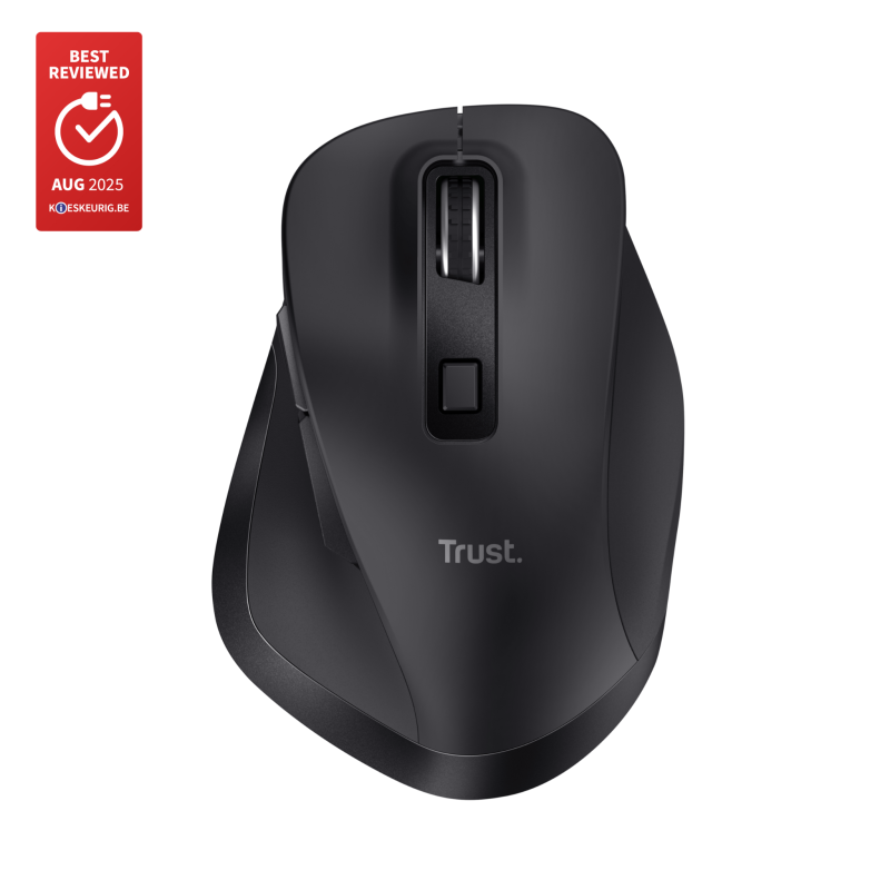 60ecbb26ce5bafe0fba692cdc142bb18.png Mouse Wireless Trust Fyda, 2400 dpi, negru - imagine 1