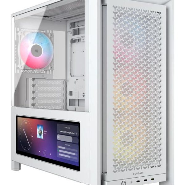 Carcasa CORSAIR FRAME 4000D LCD RS ARGB, Mid Tower, White