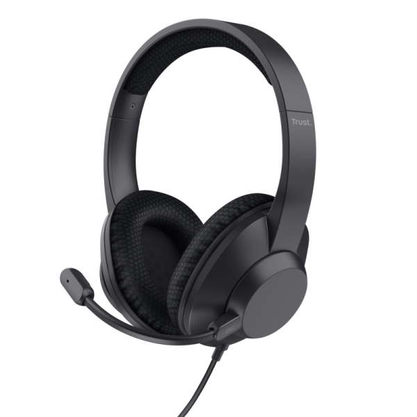 Casti Head-band Trust Ayda Max, Cu fir, Negru