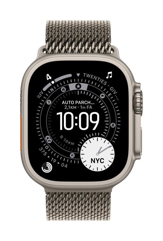 6b94267e74333f32ff8a179911355f8b.jpg Apple Watch 49mm Natural Titanium Milanese Loop - Small - imagine 1