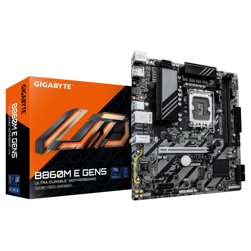 75cdc9006d09d83f1664226501fc51f0.png Placa de baza Gigabyte B860M E GEN5, Socket 1851, DDR5, - imagine 1