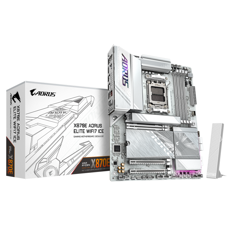 76ed2bc5cf3f769200ff596d2d50855e.png Placa de baza Gigabyte X870E AORUS ELITE WIFI7 ICE, Socket - imagine 1