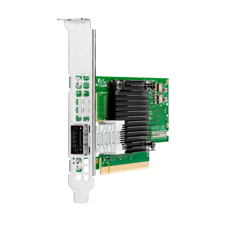 7aa378bb6945e88710591426e6ea8ae3.jpg HPE InfiniBand HDR100/Ethernet 100Gb 1-port QSFP56 PCIe4 x16 MCX653105A-ECAT Adapter - imagine 1