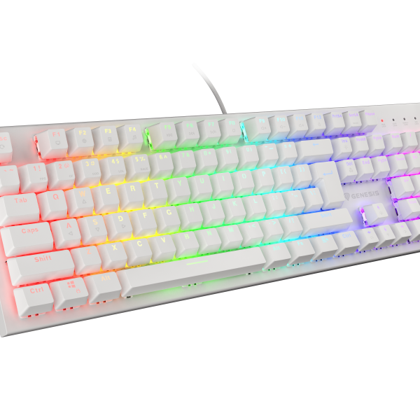 Tastatura Mecanica Gaming Genesis Thor 303, RGB, USB, Alb