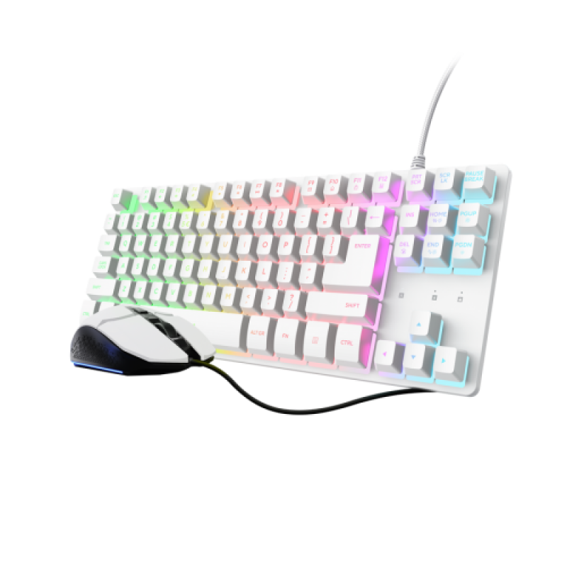 82a5f604e928807457571dd4d098afa3.png Kit Wireless tastatura si mouse Trust GXT 798TW 2-IN-1, Alb - imagine 1
