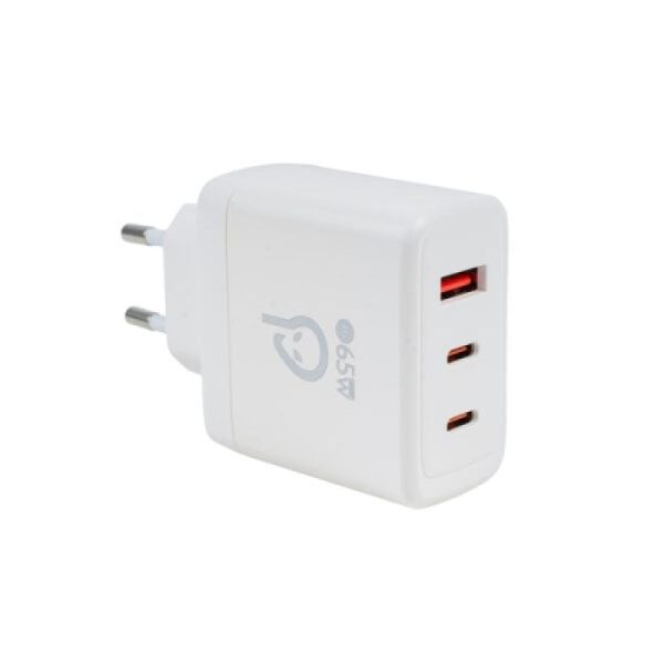 Incarcator retea SPACER, GaN, 2 x USB Type-C PD (max