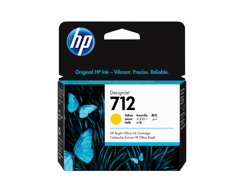 8c4ce4ceef174b6c227725b9a3a59b4b.png HP 712 29ml Yel DesignJet Ink - imagine 1
