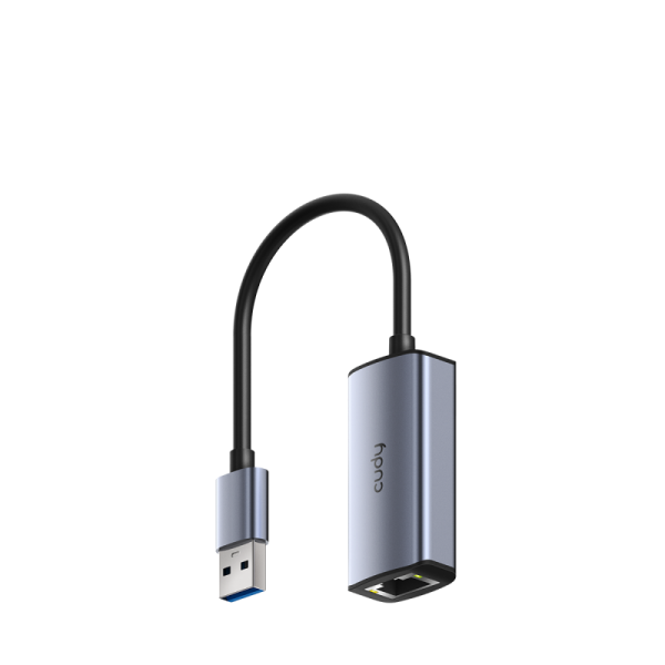 Hub USB CUDY UE25A USB-A, 1 port, RJ-45, Gri