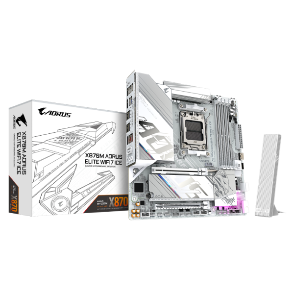 GIGABYTE X870M AORUS ELITE WIFI7 ICE. Processor manufacturer: AMD, Processor