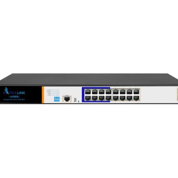 Extralink ARES  PoE Switch  16x Gigabit PoE/PoE+ 2x