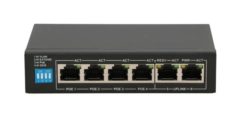 aeb5aedf08b43b60727003418bd7fbc6.png Extralink EUROS V2 PoE Switch 4x 100Mb/s PoE/PoE+ - imagine 1