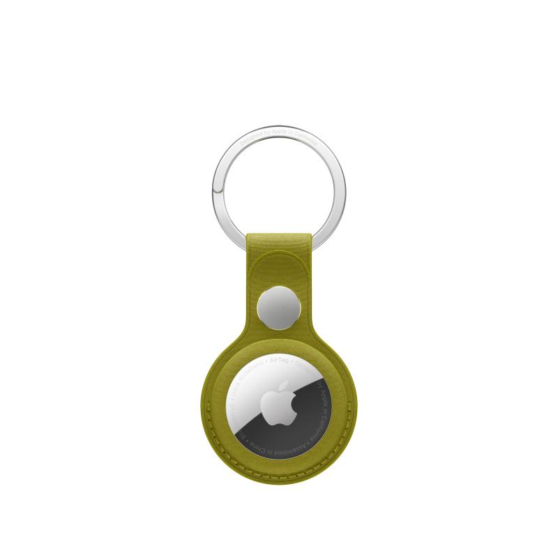 aede6d8973a4e309ae2bcb3ce4942c60.jpeg AirTag FineWoven Key Ring - Chartreuse - imagine 1