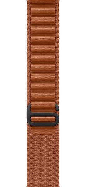 Apple Watch 49mm Terra Cotta Alpine Loop - Large - Black Titanium
