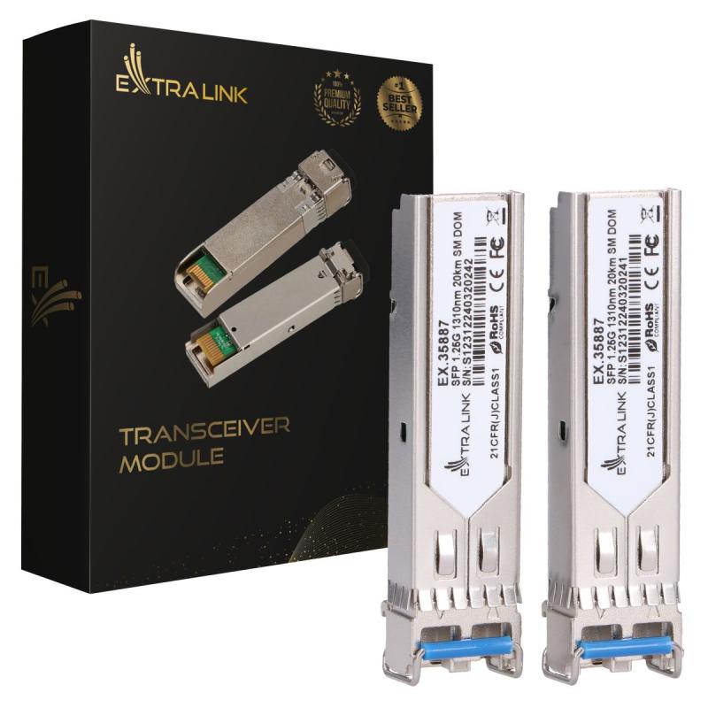b6c7d64c365f90e29f1cae30ee75a313.jpeg Extralink SFP 1.25G 2-pack SFP Module 1.25Gbps LC/UPC - imagine 1