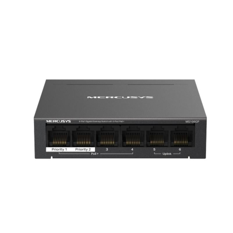 b937a53fa7e61f4516c39d47b7ec1785.jpg 6-Port Gigabit Desktop Switch with 4-Port PoE+ PORT: 4× Gigabit - imagine 1