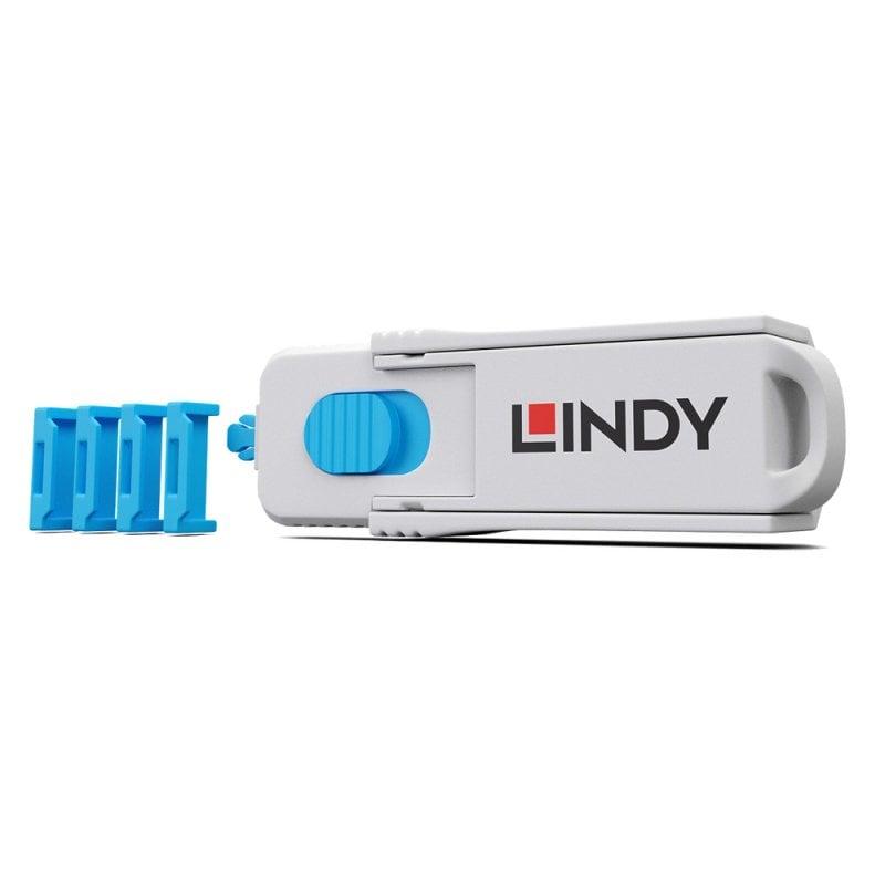 bb38f649035449dde1a5bf3f875fb13c.jpeg Port blocker Lindy 4xHDMI, material ABS, albastru - imagine 1