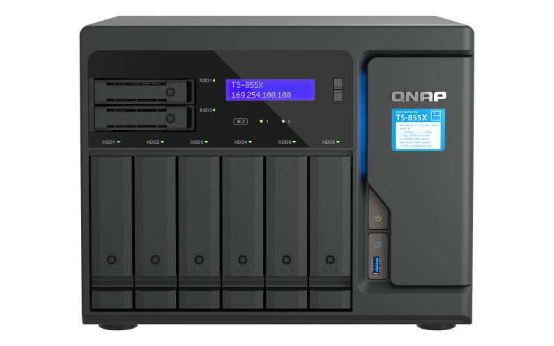 bccca99004b484f1ead7552c2e6f885c.png NAS QNAP 855X 6+2-Bay, CPU Intel Atom C5125 8-core/8-thread Processor, - imagine 1