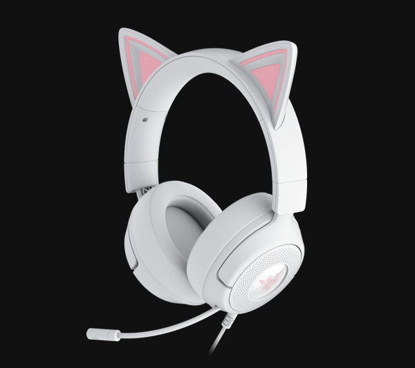 Casti Gaming Head-band Razer Kraken Kitty V3 X, Wired, Alb