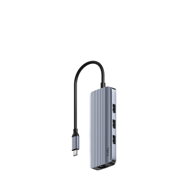 e4941c2bea977a302a2f8585c21bdbef.png CUDY 6-IN-1 USB Hub, Aluminium housing,1 USB-C 3.0 5Gbps male - imagine 1