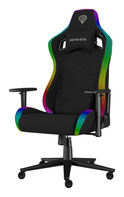 e5c88f563243fd8035eb4543b9db74aa.jpg Scaun gaming Genesis TRIT 660, material textil, iluminare RGB, reglabil - imagine 1