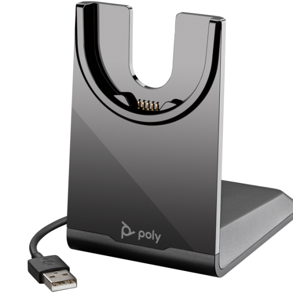Casti Head-band HP Poly Voyager USB-A Charging Stand, Wired, Negru