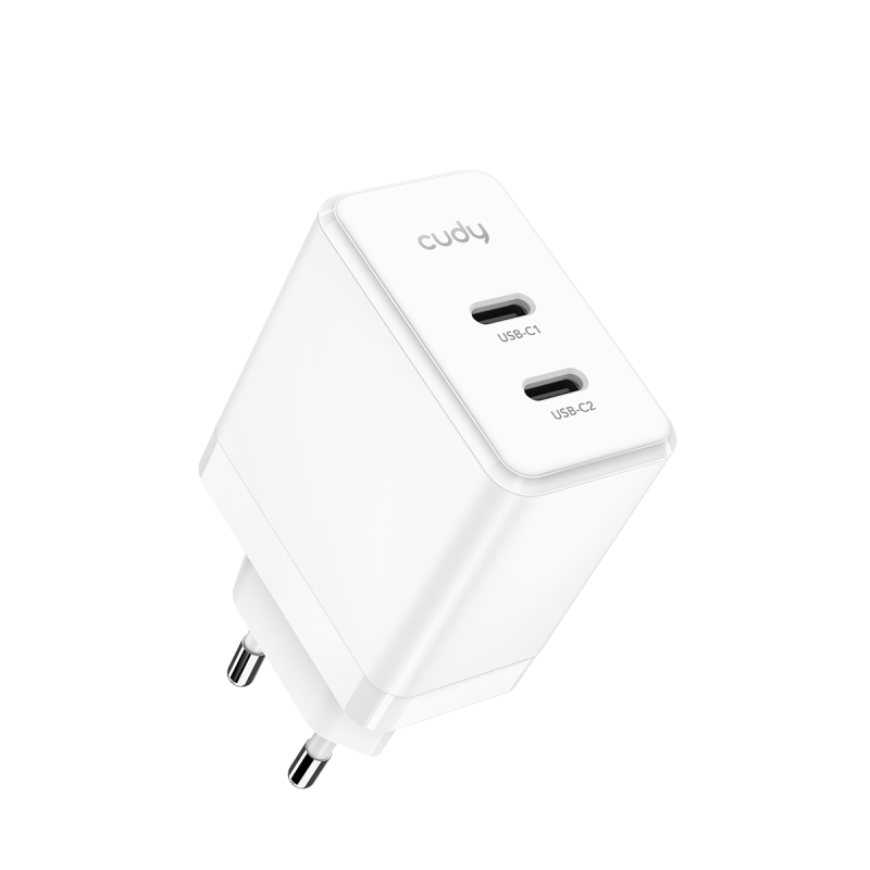 e719aee0ffc391cab70edeb452cabc25.png CUDY 2-Port 40W USB-C Charger, GaN, 2 x USB-C (20W - imagine 1