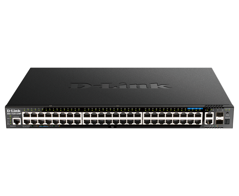 eec53b1f89457c112ea91afb971b7ce2.png Switch D-Link DGS-1520-52MP, 48 porturi Gigabit, 2 porturi SFP+, Capacity - imagine 1