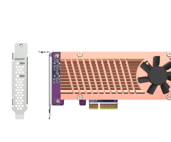 Qnap Dual M.2 22110/2280 PCIe NVMe SSD expansion card Connector: