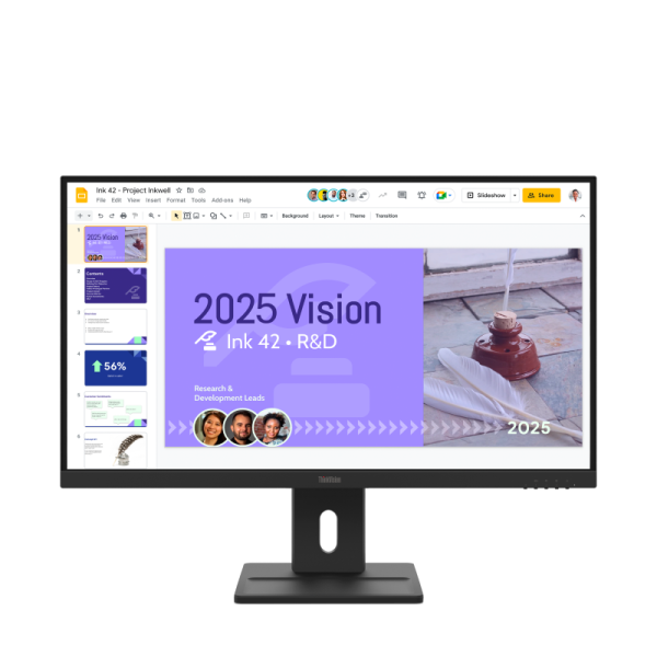 Monitor 27" ThinkVision E27Q-40 Monitor, LED, In-Plane Switching, QHD 2560x1440,