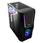 Carcasa nJoy Fort, Mid Tower NEGRU - imagine 2