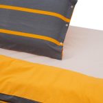 SET DE PAT SINGLE BUMBAC GREY/ORANGE - imagine 2