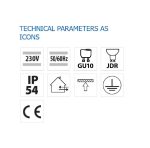 Spot Vivalux ROUND INEZ, GU10, max. 35W, IP54, Ø80x95mm, Alb, - imagine 3