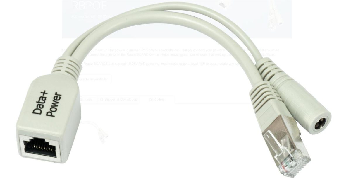 overlay_010a5aaa190e12698bd278a5f00724e2.JPG MIKROTIK RBPOE, 10/100 PoE injector, 10-28V PoE. - imagine 1