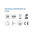 Aplica Vivalux SQUARE ADEL, G9, IP20, 80x80x107mm, Negru, bec neinclus - imagine 3