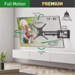 Suport TV plat/curbat de perete cu 2 brate Barkan BM464XL, - imagine 8
