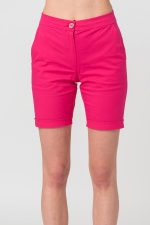 PANTALONI SCURT CASUAL FEMEI FUXIA L - imagine 5