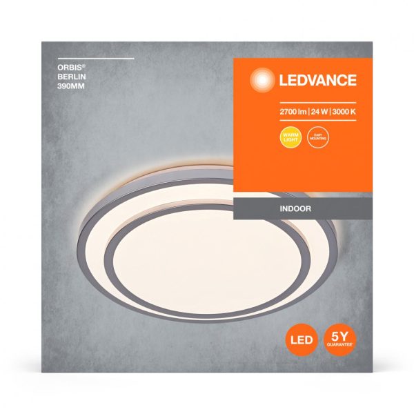 Plafoniera LED Ledvance Orbis Berlin 390, 24W, 2700 lm, lumina