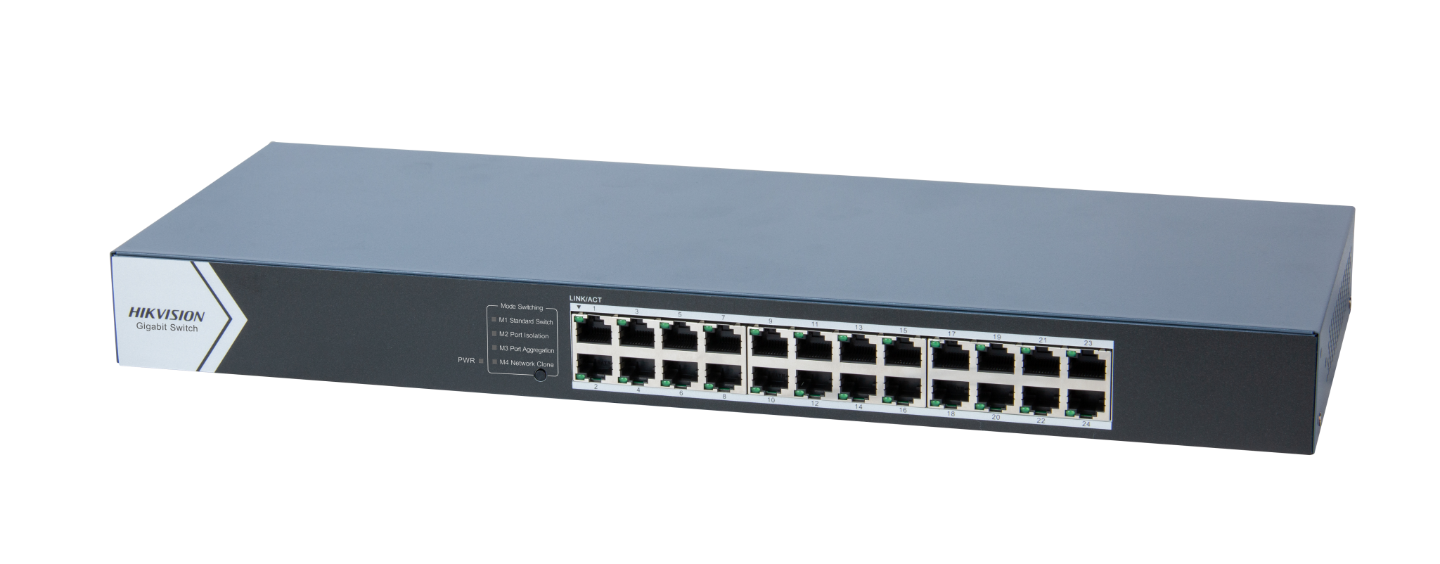 overlay_028cfb1e0705ec7113aebd6f5b50c5c5.png 24-Port Gigabit Switch Hikvision DS-3E0524-E(C) 24 × 10/100/1000 Mbps RJ45 - imagine 1