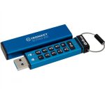 Memorie USB Kingston Keypad 200 64GB, USB 3.2, Albastru - imagine 3