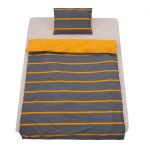 SET DE PAT SINGLE BUMBAC GREY/ORANGE