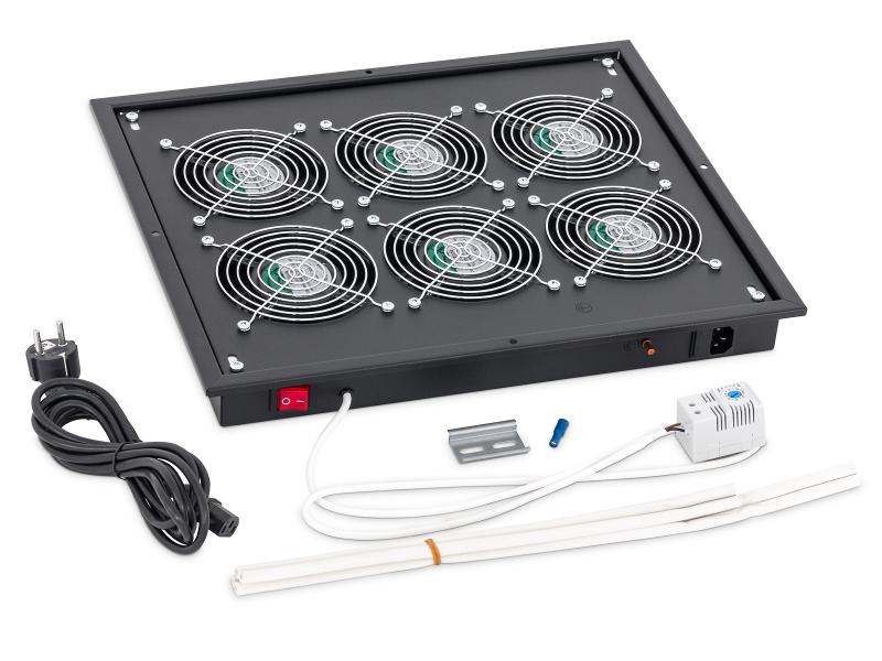 overlay_04b3367518b1234bc28d797861cae150.jpg Panou ventilatie Triton pentru rack de podea 19", 6 ventilatoare - imagine 1