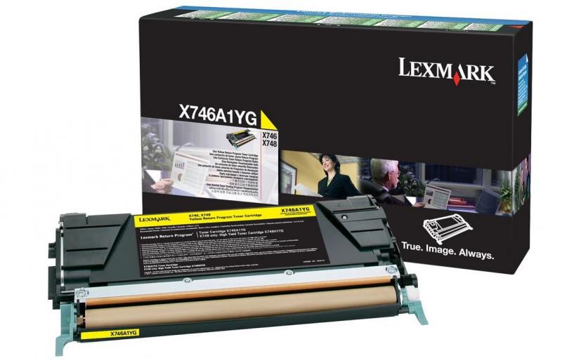overlay_04bbf8af3ec5690f36e90802f16abc42.jpg Toner Lexmark X746A1YG, yellow, 7 k, X746de , X748de , - imagine 1