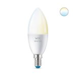 Bec LED inteligent WiZ Connected Whites C37, Wi-Fi, E14, 4.9W