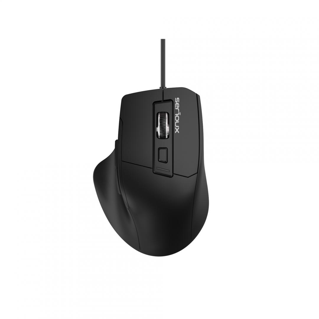 overlay_0617db2bce56c237a43007a47a714c2d.jpg Mouse optic cu fir Serious USB 6D, Culoare neagra, Design - imagine 1