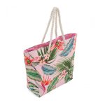 Geanta plaja Tropical, diverse decoruri Dimensiune:  50X38HX35X15.cm Material : - imagine 2