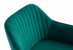 Set 2 scaune tip fotoliu catifea- Verde Dimensiuni scaun : - imagine 3