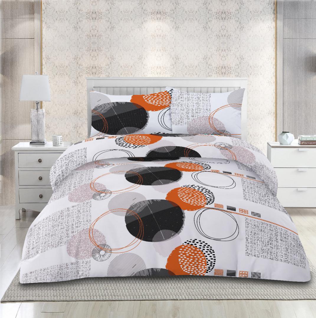 overlay_06d99072c4b9ed47dbb6a3be0a2aff6f.jpeg Set de pat din microfibra, 4 piese, King Size, Orange - imagine 1