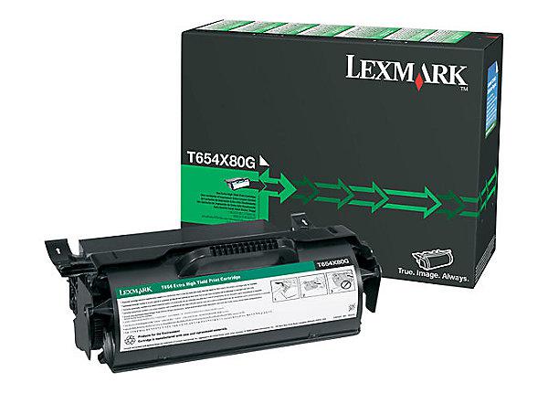 Toner Lexmark T654X80G, black, 36 k, T654dn , T654dtn ,