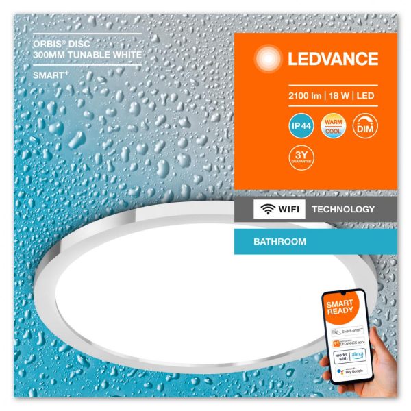 Plafoniera LED inteligenta pentru baie Ledvance SMART+ Wifi Orbis Disc